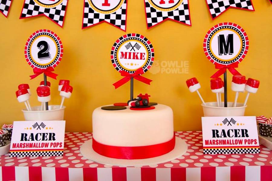 racing car birthday cake