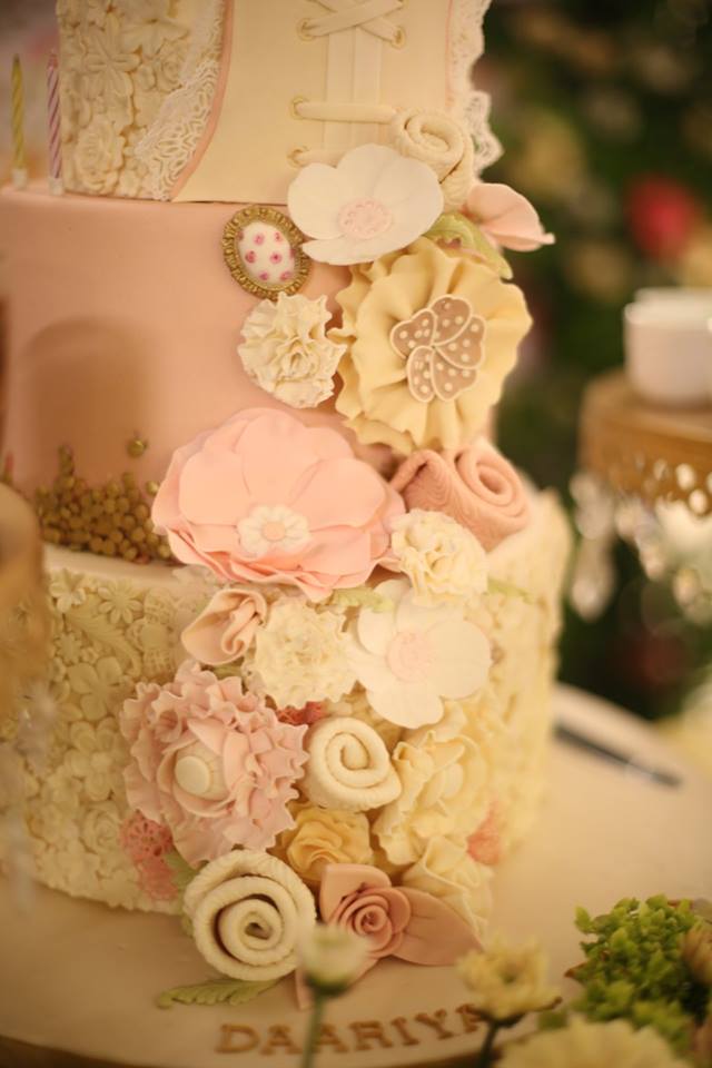 shabby chic princess party cake