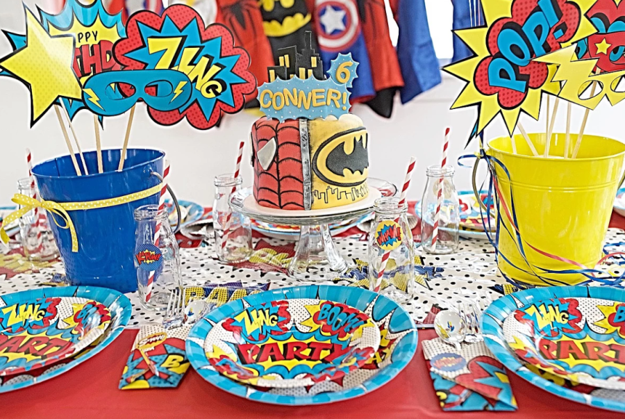 superman and batman cake