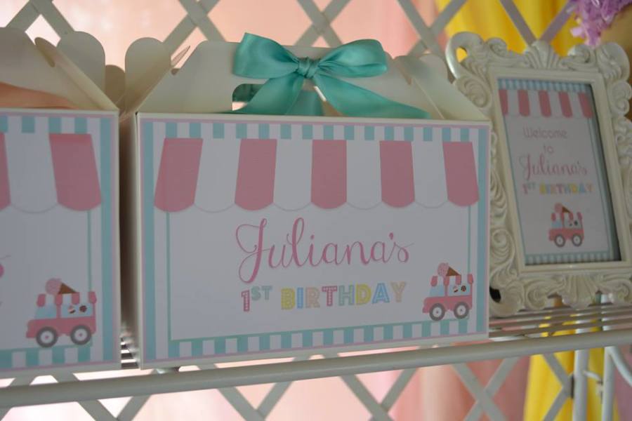 Ice Cream Shop Birthday party boxes