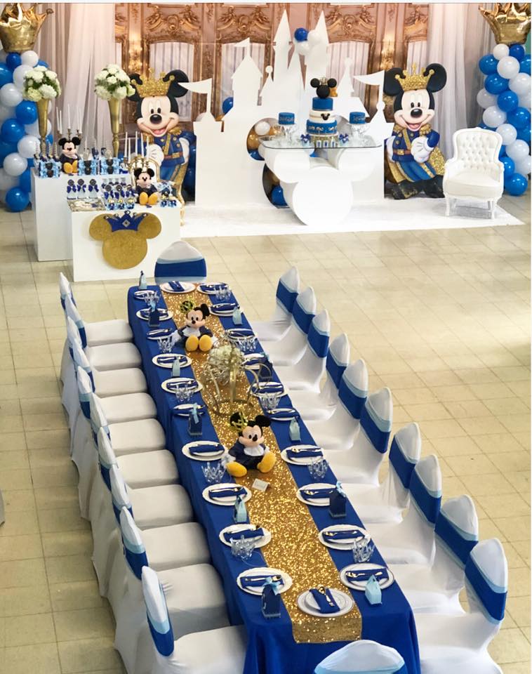 Mickey the Prince party tablescape