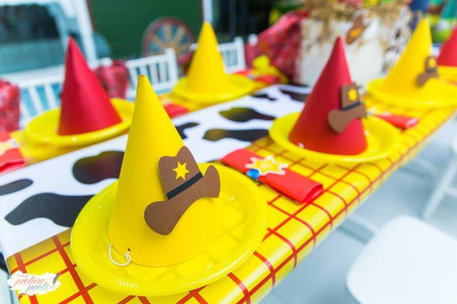 Toy Story Themed Birthday party hats and plates