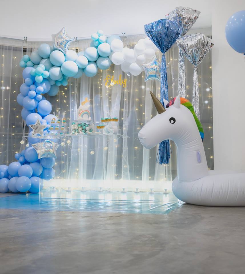Pastel Blue Unicorn party