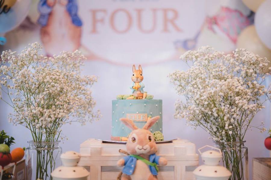 Whimsical-Peter-Rabbit-Birthday-Dessert-Table