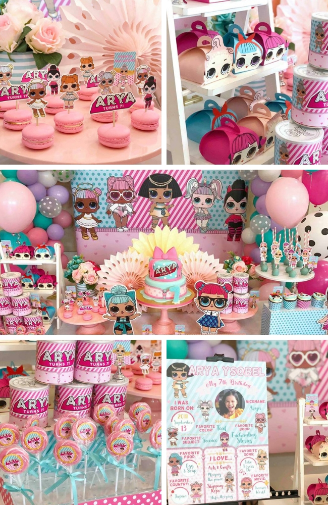 Pink Turquoise Surprise Dolls Party