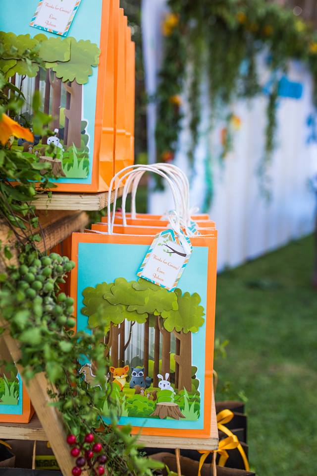 woodland wonderland party bags for kids