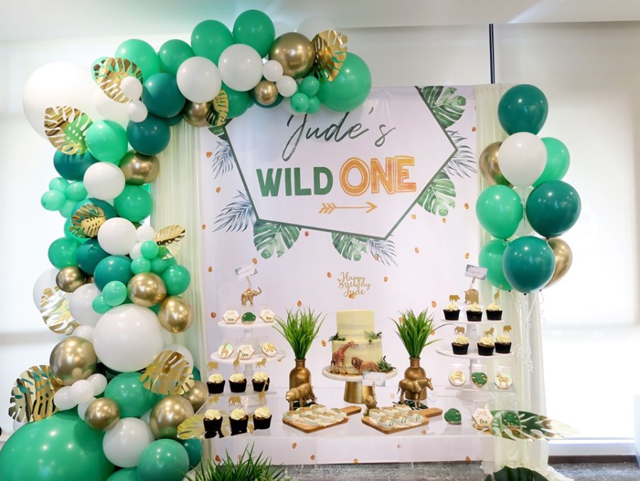 safari animal birthday backdrop