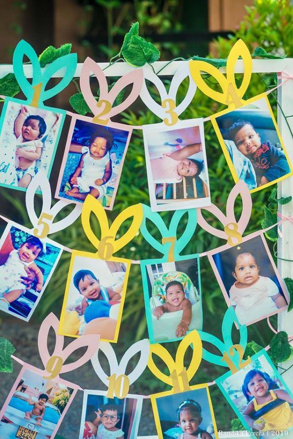 cute bunny is one first birthday party photo collage