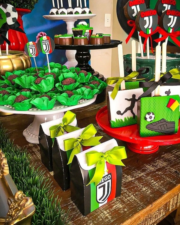 green white and red treats and labels