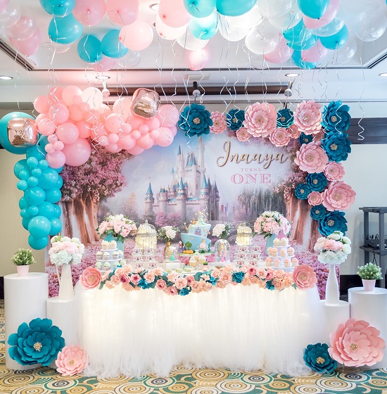 Stunning princess cinderella first birthday celebration