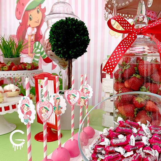 Strawberry Shortcake cakepop labels