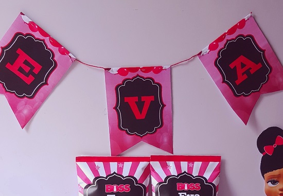 pink boss baby banner