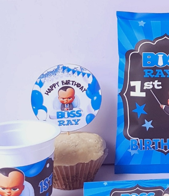 blue boss baby cupcake toppers