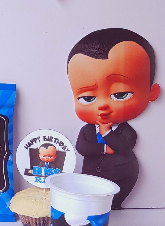 blue boss baby party centerpiece cutout