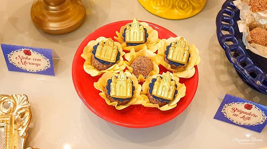 Beauty and beast gold castle cookies