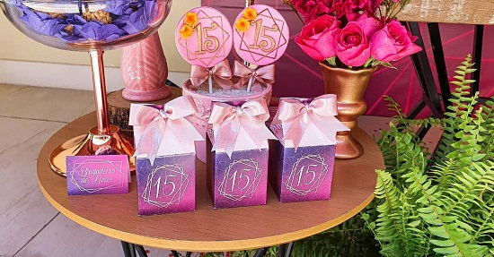 Quinceanera birthday party bags design