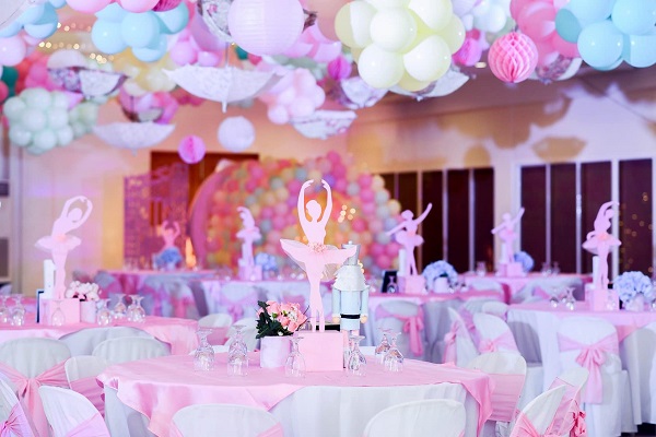 different dancing ballerina centerpiece for table