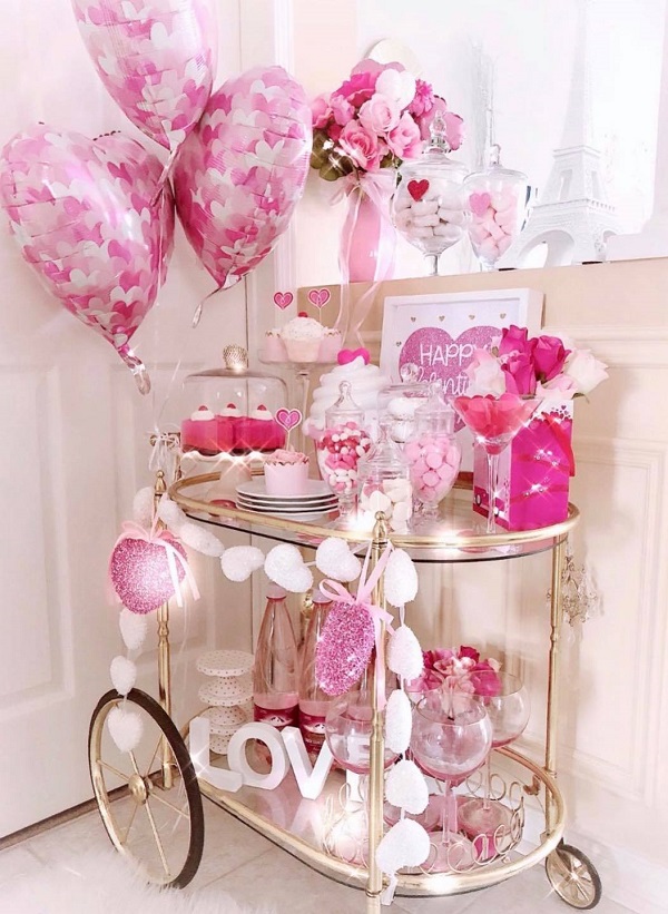 Pink and Hearts Valentines Birthday Party