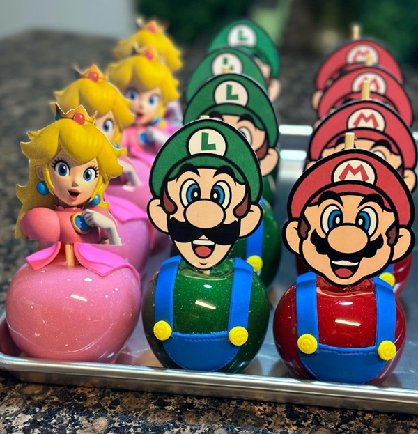 super mario characters candied apples