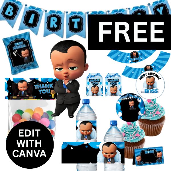 free boss baby party favor bundle