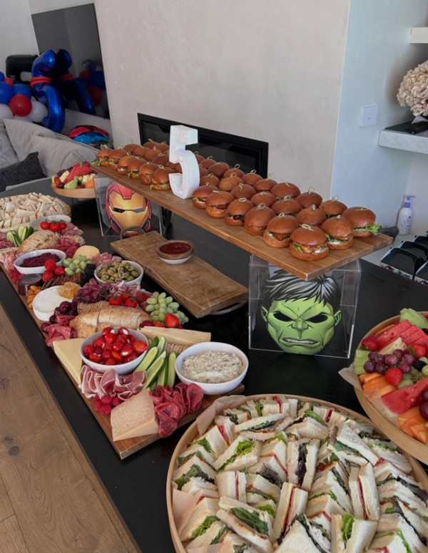 Avengers themed grazing table