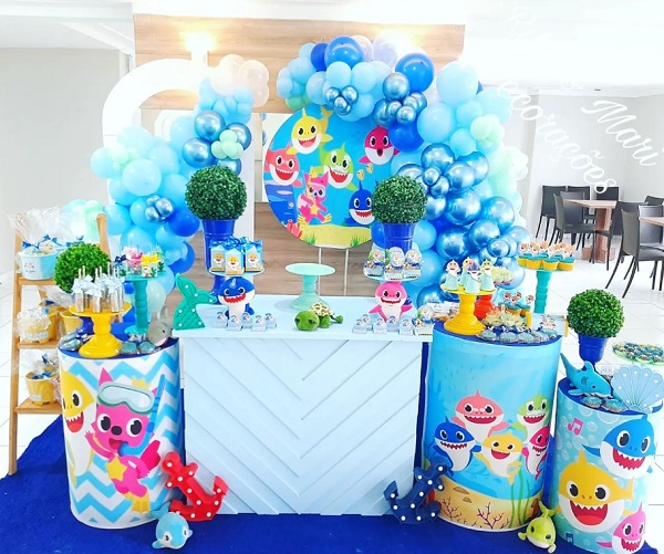 baby shark candy bar decors