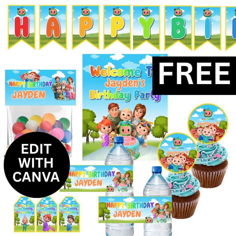 free cocomelon party printable