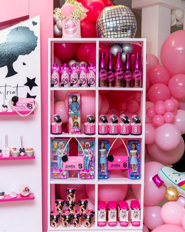 barbie favors shelf