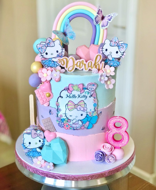 girly hello kitty cake