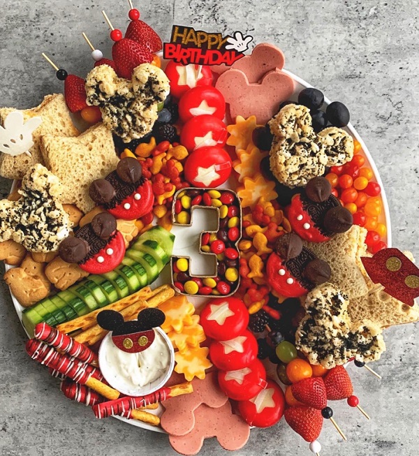 grazing board for kids mickey mouse theme