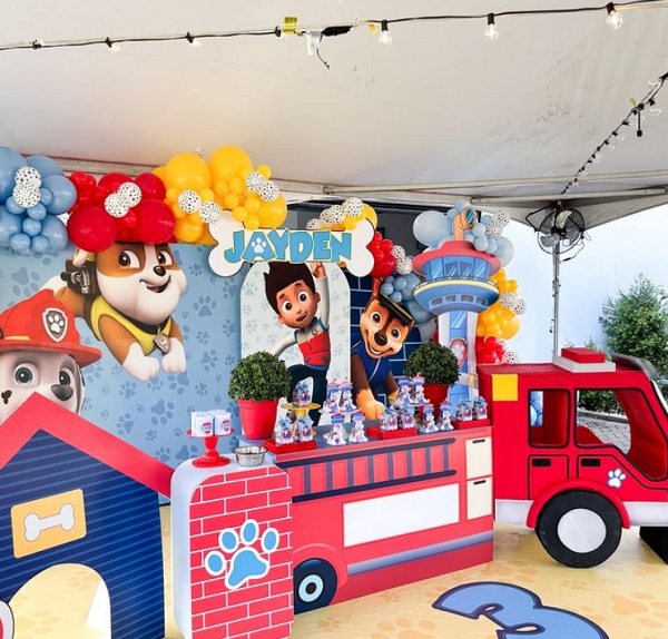 fire truck dessert table