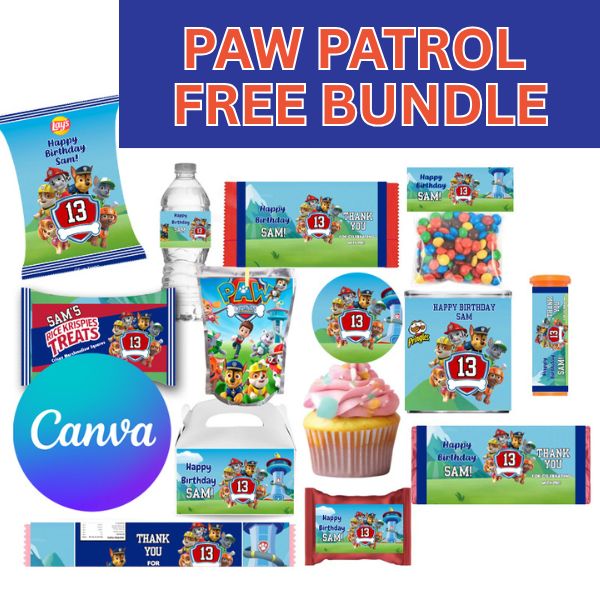 free paw patrol favor bundle