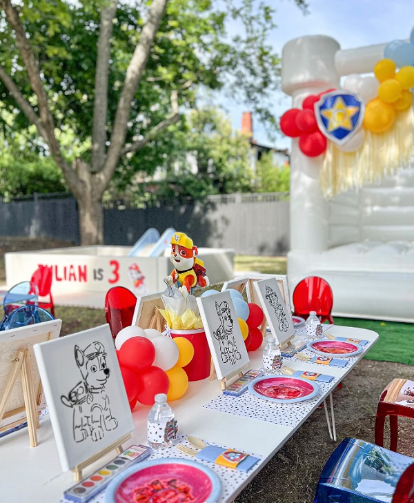 paw patrol painting table