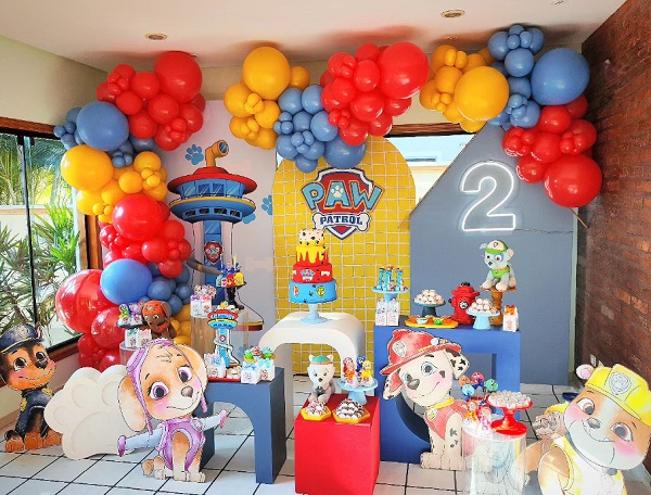 paw patrol themed second birthday