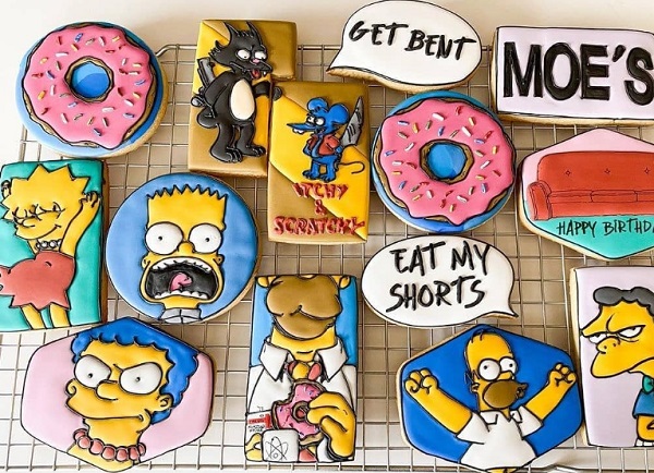 Simpsons-themed cookies