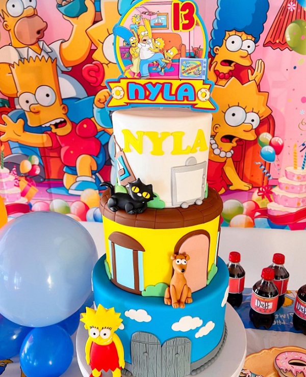 the simpsons birthday cake