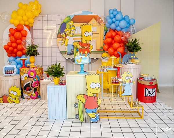 the simpsons themed 7th birthday