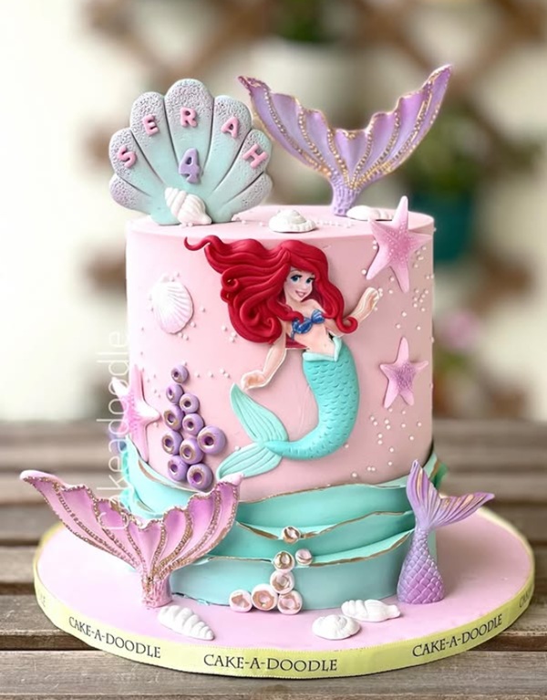 Ariel the little mermaid cake