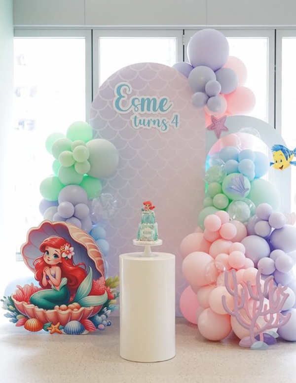 elegant ariel mermaid birthday party
