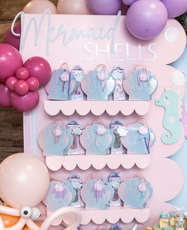 mermaid shell paper bags