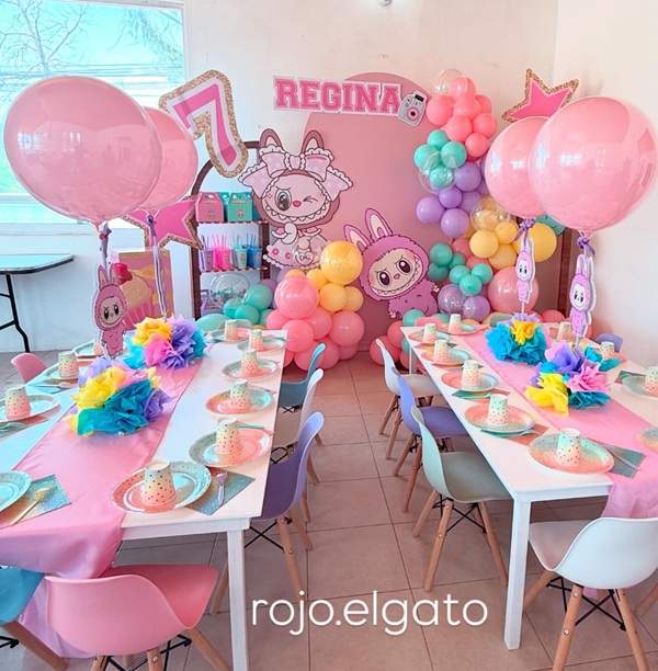labubu party setup for girl