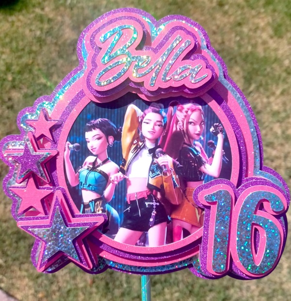 KPOP Demon Hunter Cake Topper Huntrix Saja Boys