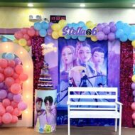 KPOP Demon Hunters birthday party setup