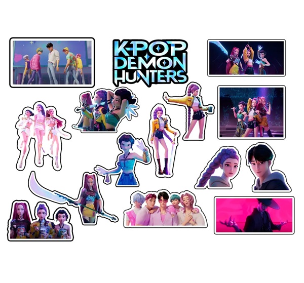 KPOP Demon Hunters party cutouts props