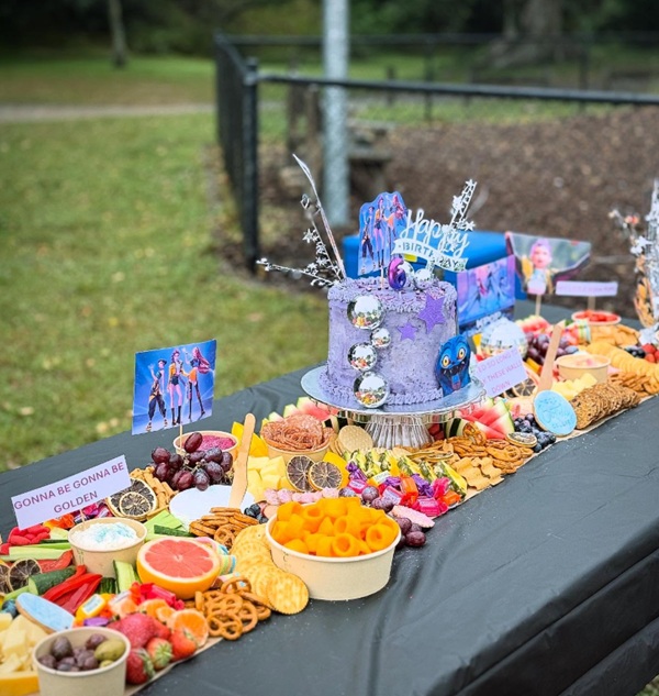 delicious sweets and treat food table