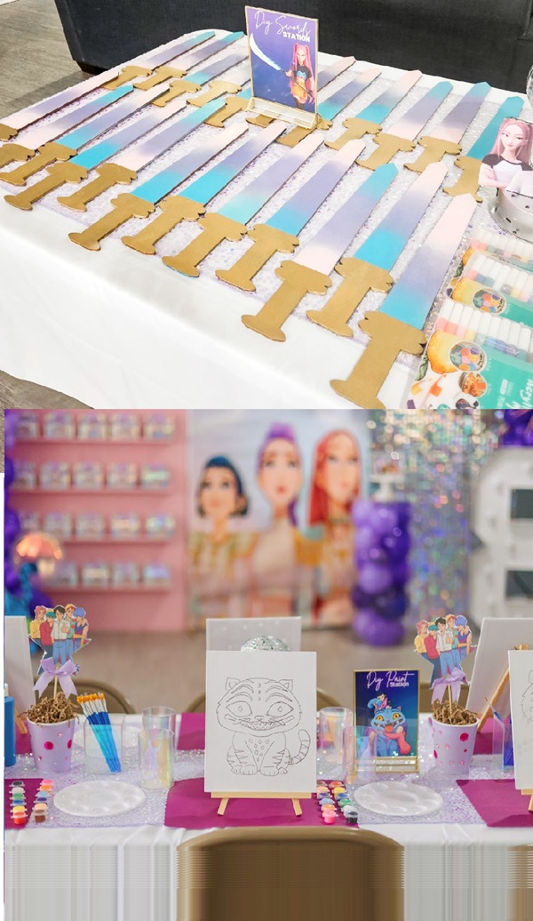 kpop demon hunters 8th birthday party games and activities