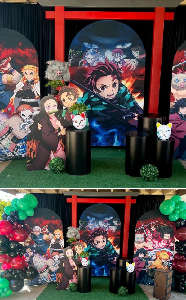 demon slayer birthday backdrop hire