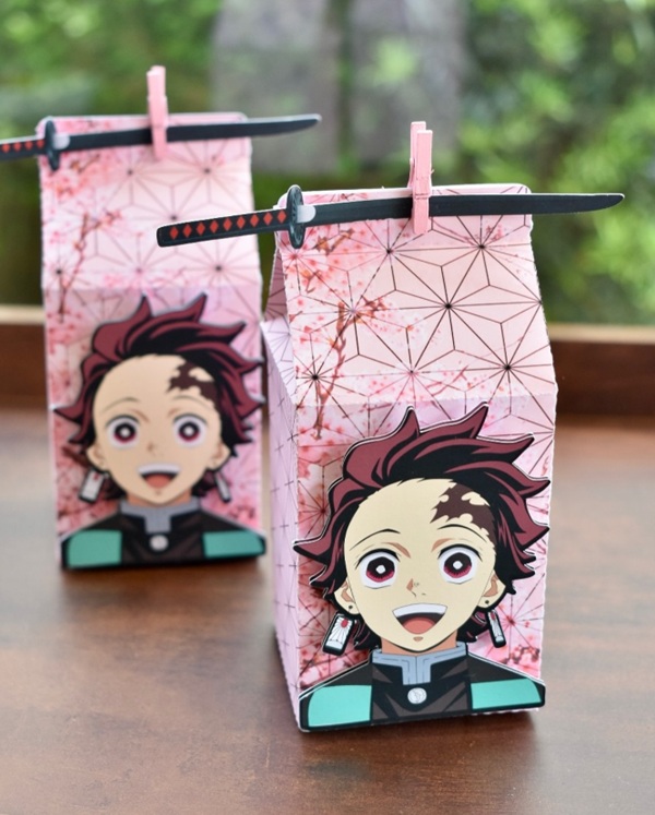demon slayer party box with sword clip