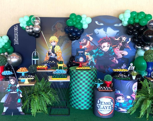 exciting anime demon slayer themed props