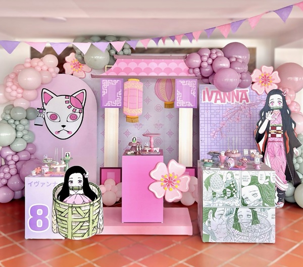 nezuko party decorations and props